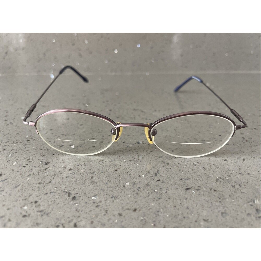 SUCCESS SS-10 VIOLET EYEGLASSES GLASSES METAL HALF RIM FRAMES ONLY 46-18-135
